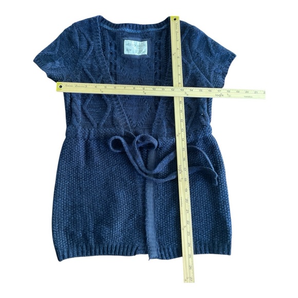 Aeropostale Knit Belted Short Sleeve Cardigan M - Picture 4 of 5